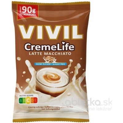 VIVIL Creme Life Latte Macchiato smotanové cukríky bez cukru 90 g