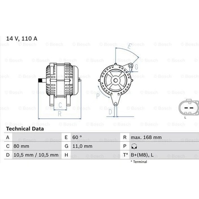 Generátor BOSCH 0 986 080 060