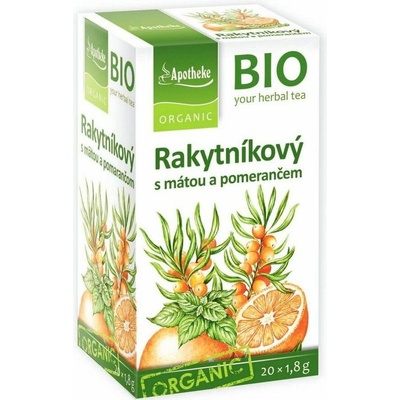 Apotheke Rakytníkový čaj s mátou a pomerančem BIO 20 sáčků