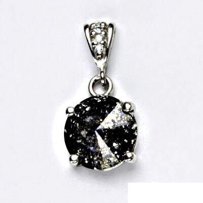 Čištín Stříbrný přívěsek se Swarovski krystalem Black patina P 1188/2