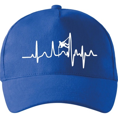EKG horolezec so zahnutým šiltom a látkovou sponou Kráľovská modrá