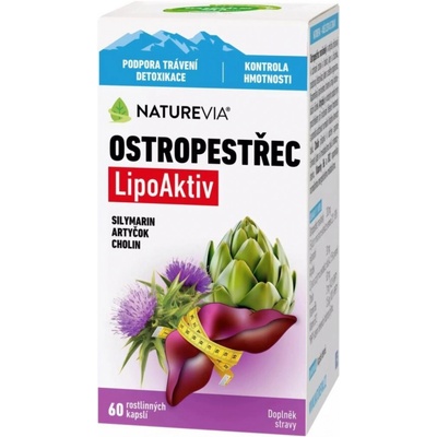 NatureVia Ostropestřec LipoAktiv 60 kapslí