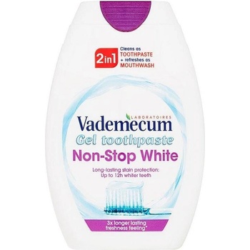 Vademecum 2v1 Non-Stop White zubná pasta a ústna voda v jednom 75 ml