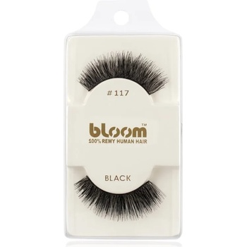 Bloom Natural изкуствени мигли от естествен косъм No. 117 (Black) 1 см