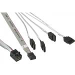 Supermicro MiniSAS / 4 SATA 0.55 m 0, 55 м Сив, Бяла (CBL-SAST-0631)