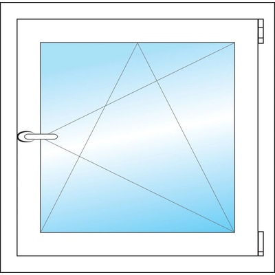 OKNA HNED Plastové okno 66x65 cm (660x650 mm) bílé otevíravé a sklopné pravé