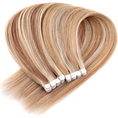Vlasové PU pásky MINI tape in na prodlužování vlasů 50cm 27/613 tmavá blond / nejsvětlejší blond – Zboží Mobilmania