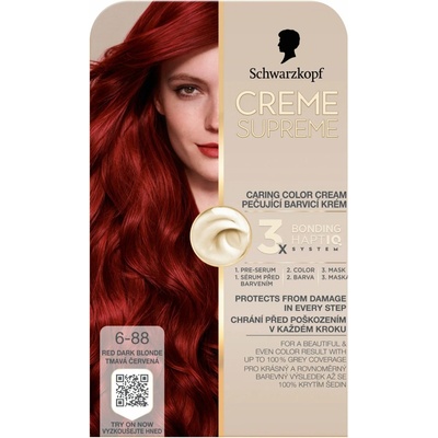 Schwarzkopf Creme Supreme 6-88 Tmavá červená 60 ml
