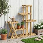 vidaXL Стойка за растения Бяло 95 x 25 x 101, 5 см (903105)