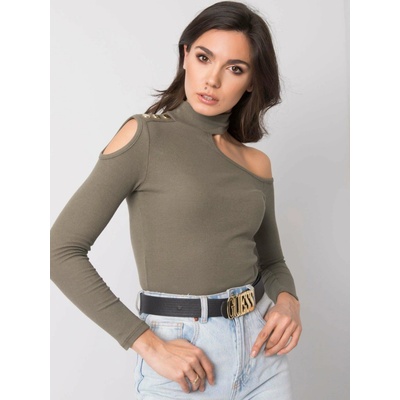 DÁMSKE TRIČKO S VÝSTRIHOM TW BZ OB006 59 KHAKI