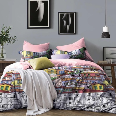 Png Панагюрище Единичен спален комплект Къщи 100% памук