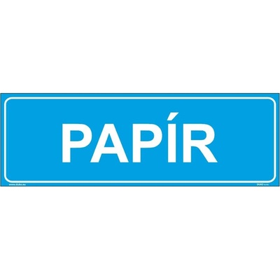DUKO PAPÍR Formát: 300 x 100 mm, Materiál: plast 0,5 mm, samolepící vinylová fólie