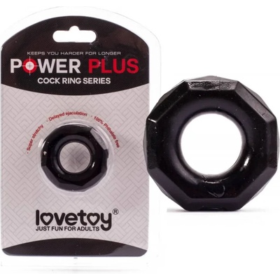 Пенис пръстен за истинска мощ №4 - Power Plus Cockring 4 Black (LVTOY00122)