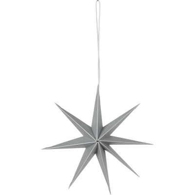 Závesná vianočná dekorácia priemer 15 cm Broste STAR-S strieborná