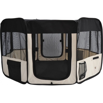 Goleto Ohrádka pro psy černá 125 x 125 x 58 cm