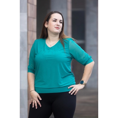 Elegantní halenka Glow Smaragdová