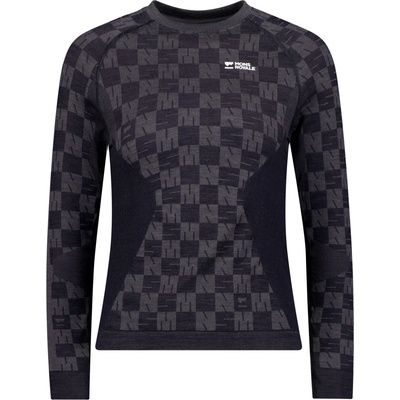 Mons Royale Дамско мериносово термобельо Mons royale Women's Ascender Merino Seamless L/S Merino base layer - Forged Iron / Black (115-2610-0112)