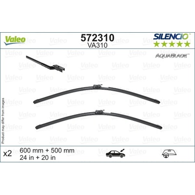 VALEO Sada stěračů SILENCIO AQUABLADE SET 600+500 mm VA 572310