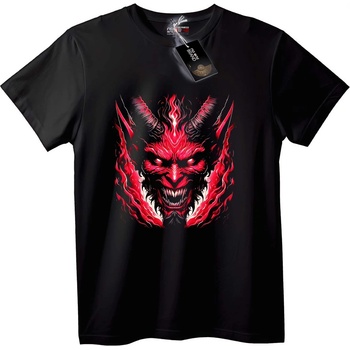 NOONEBRAND Тениска Дяволски Пламък - 2XL, White