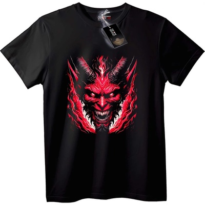 NOONEBRAND Тениска Дяволски Пламък - 2XL, White