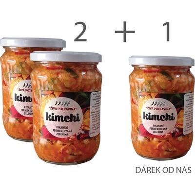 CHILLIMAT KIMCHI jemně pikantní fermentovaná zelenina 3 x 520 g