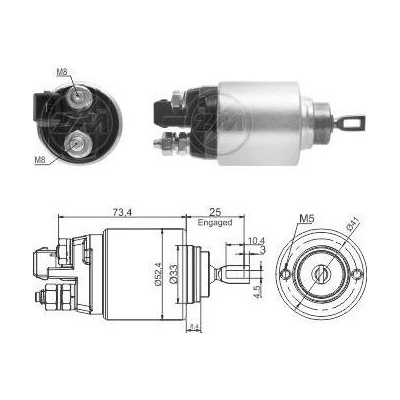 Spínač startéru ZM - Bosch 5U0911023