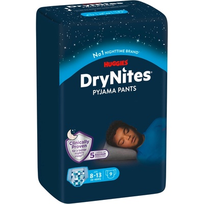 DryNites Huggies pro chlapce 8-13 let 30-48 kg 9 ks