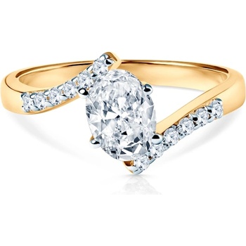 SAVICKI Годежен пръстен Savicki: двуцветно злато, цирконий