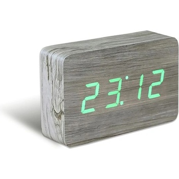 Gingko Design GINGKO Часовник/термометър BRICK- дърво ясен със зелени цифри (Gingko-GK15G12)