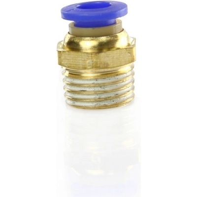 MAR-POL M66576 Spojka pneumatická, přímá nástrčná PC s vnějším závitem1/4" pro PA, PU, PE hadice 6mm, sada 10ks