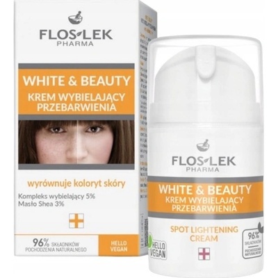 FlosLek Pharma White & Beauty bělicí krém pro lokální ošetření (Lightening Complex 5%, Shea Butter 3%) 50 ml