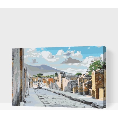 Vymalujsisam.cz Malování podle čísel Pompeje Itálie Velikost 40 x 60 cm Rámování Na kartonové desce