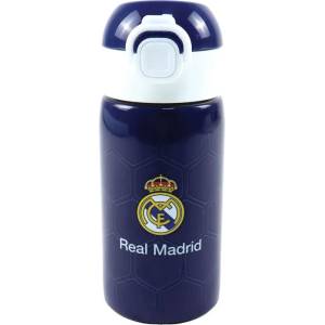 Real madrid Метална бутилка за вода Real Madrid 500 мл - с вградена сламка, за деца над 3 години (581-00199)