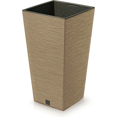 PROSPERPLAST Kvetináč FURU SQUARE ECO WOOD 26,5cm naturo