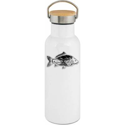 123TRIKO termoska Kapr a krajina, černý potisk 500 ml