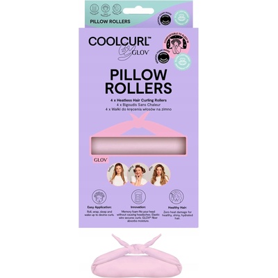 GLOV Natáčky na vlasy pro chladnou vlnu COOLCURL Pillow Rollers růžové