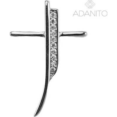 Beneto AGH231 Stříbrný přívěsek křížek se zirkony