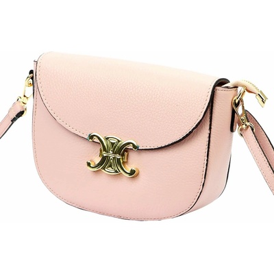 Luka dámska kožená crossbody kabelka ružová 20-065 DOLLARO