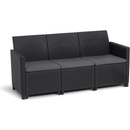 KETER CLAIRE 3 SEATERS SOFA grafit