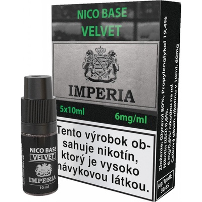 Imperia Nikotinová báza Velvet PG20/VG80 6mg 5x10ml