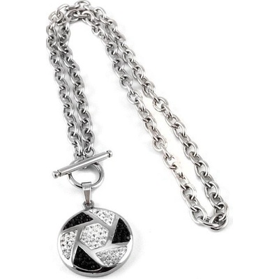 Prosperk Řetízek ocelový s přívěskem Swarovski medailon S3401