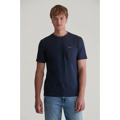 Gant Textured RIB SS t-shirt modré