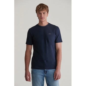 Gant Textured RIB SS t-shirt modré