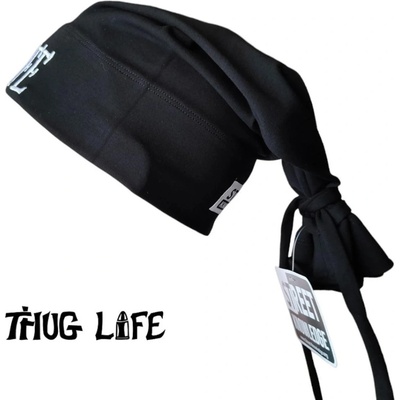 Street Knowledge Бийни шапка в черно с бродерия Thug life tattoo Street KnowledgeSK-0080 - Черен, размер S/M
