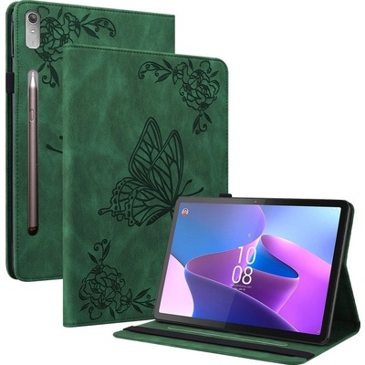 Vsetkonamobil 69560 ART BUTTERFLY Peňaženkový obal pre Lenovo Tab P12 zelený