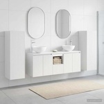 vidaXL Комплект мебели за баня 5 бр. Бяло 33 x 34, 5 x 100 см (3405983)