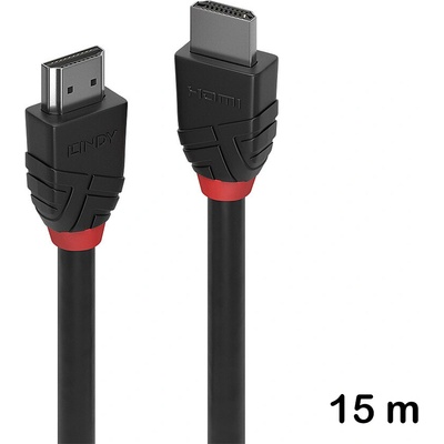 Lindy HDMI Стандартен кабел 15 м, Lindy, Black Line 36469 (36469)