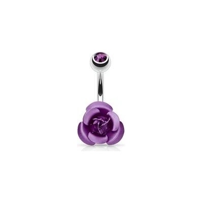 Šperky4U piercing do pupíku růžička WP01065-A
