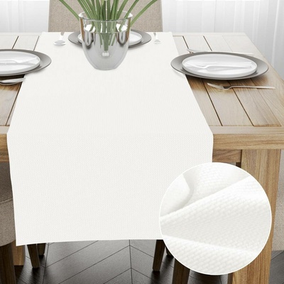 Biante Sametový běhoun Velvet Brick SVB-202 Smetanově bílý 35x140 cm