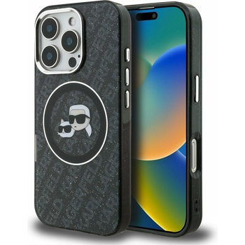 KARL LAGERFELD IML K&CH Heads Repeated Logo MagSafe Заден Калъф за iPhone 16 Pro Max Black Karl Lagerfeld | Cheren | ЖЕНИ | UNI